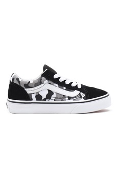 Vans, Pantofi sport de piele intoarsa si panza cu model camuflaj Old Skool, Negru/Gri Vans, Pantofi sport de piele intoarsa si panza cu model camuflaj Old Skool, Negru/Gri