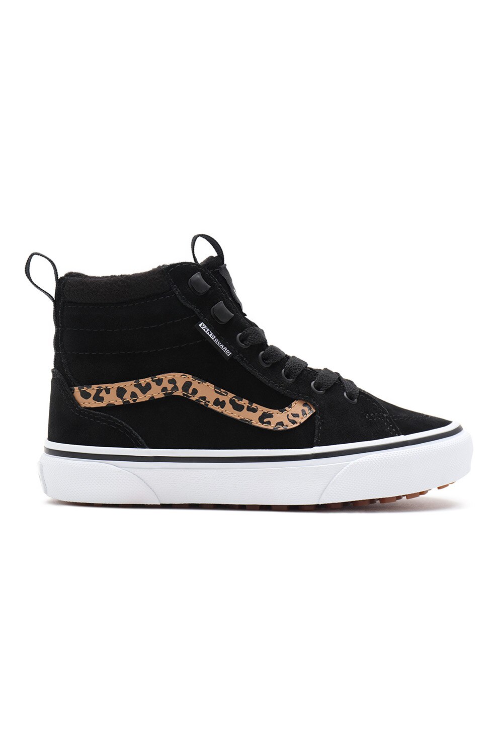 Vans, Tenisi mid-high de piele intoarsa cu garnitura contrastanta Filmore, Negru stins, 29 EU
