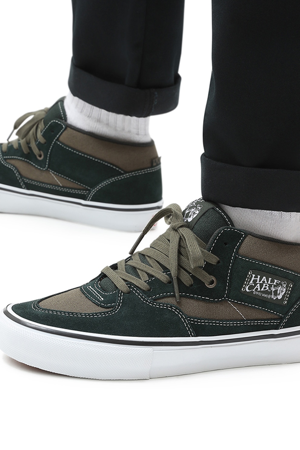 Vans, Tenisi lowtop cu garnitura de piele intoarsa Half