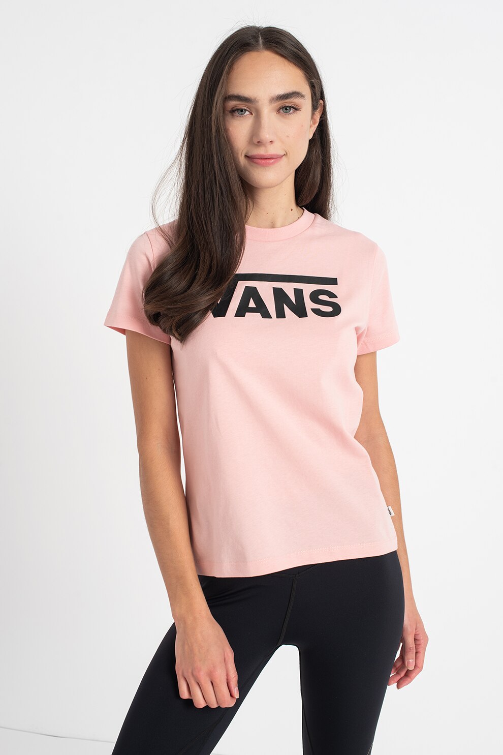 Vans, Tricou cu imprimeu logo supradimensionat, Roz