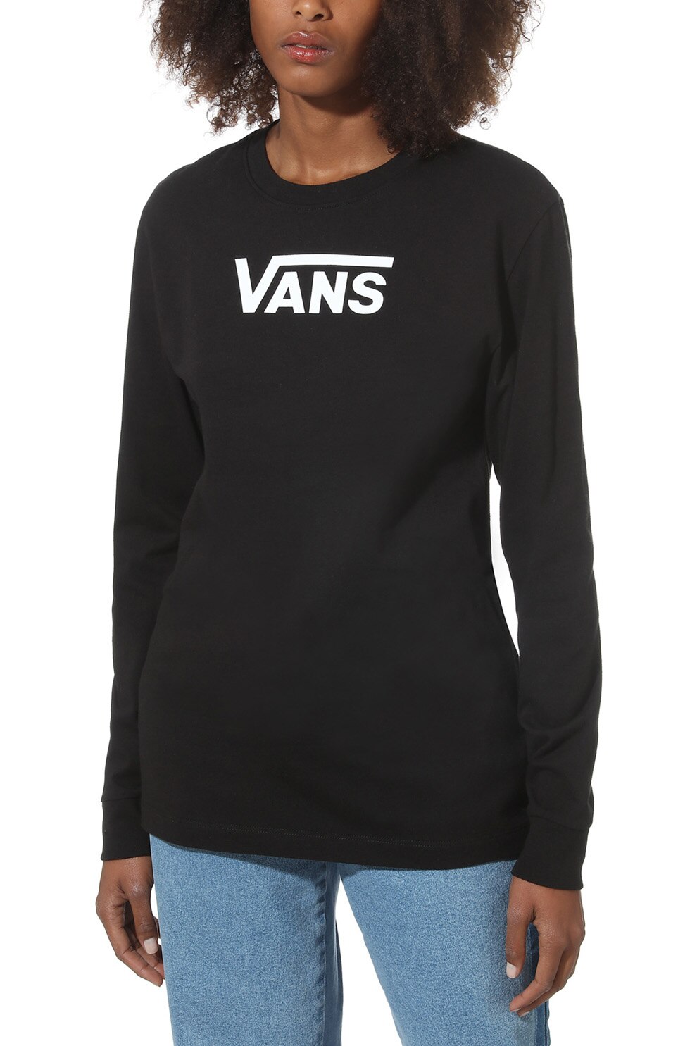 Vans, Bluza de bumbac Flying V Classic, Negru/Alb