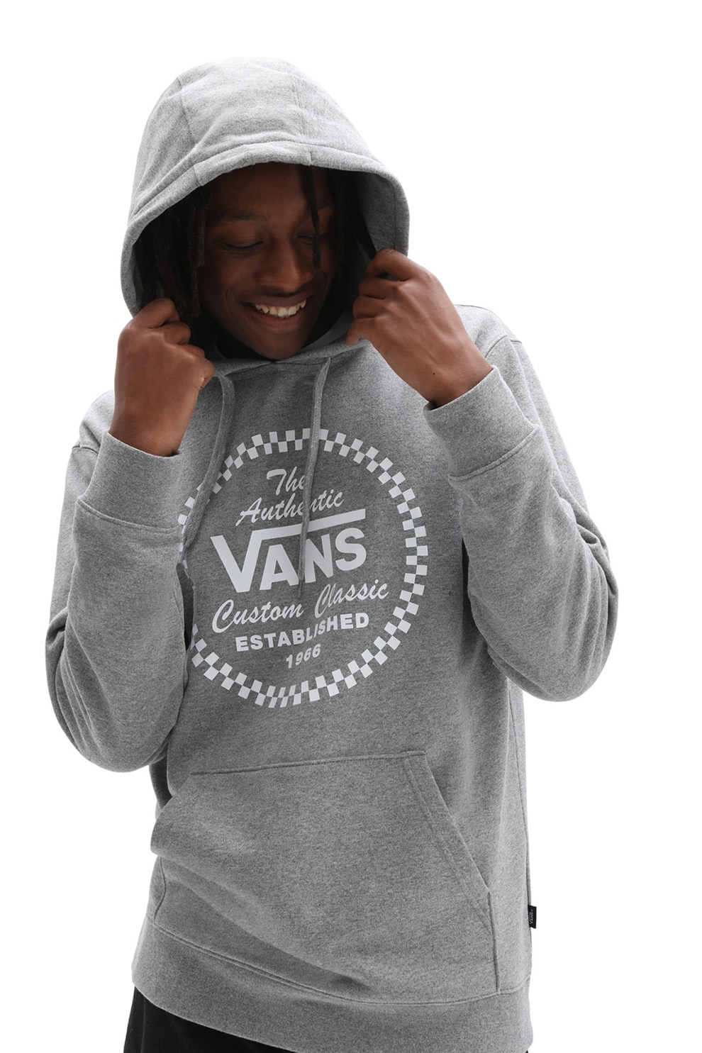 Vans, Hanorac cu buzunar kangaroo Athletic, Gri melange