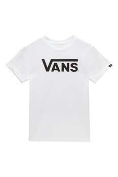 Vans, Tricou de bumbac cu imprimeu logo Classic, Alb/Negru Vans, Tricou de bumbac cu imprimeu logo Classic, Alb/Negru