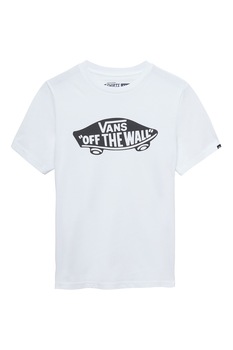 Vans, Tricou de bumbac cu imprimeu logo, Alb/Negru Vans, Tricou de bumbac cu imprimeu logo, Alb/Negru