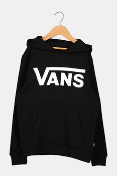 Vans, Hanorac cu logo si buzunar kangaroo Classic, Negru Vans, Hanorac cu logo si buzunar kangaroo Classic, Negru