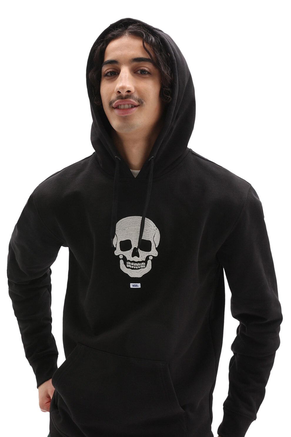 Vans, Hanorac cu imprimeu Anaheim Needlepoint, Negru/Alb