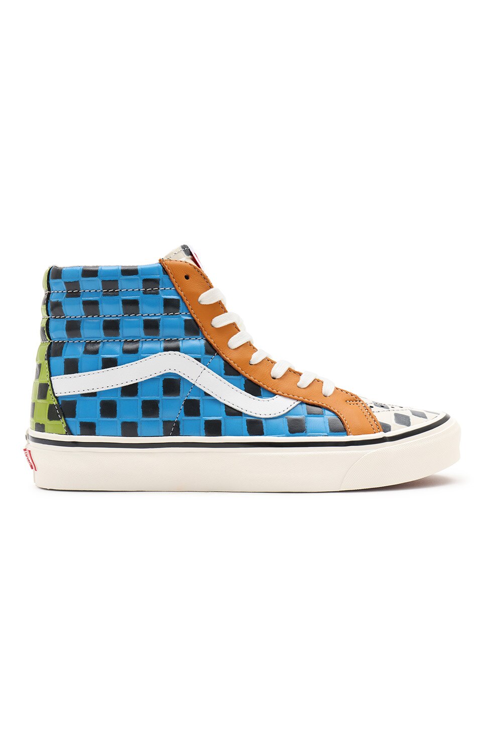 Vans, Tenisi high-top unisex in carouri Sk8, Multicolora