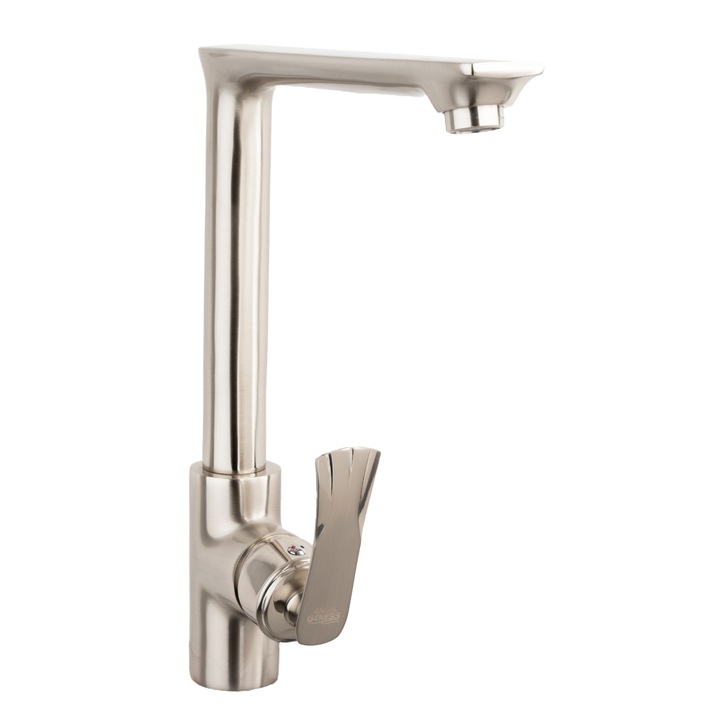 Смесител за кухня, кран лебед, Angel Genesis, неръждаема стомана