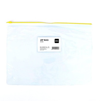Mapa de Protectie A4 Tip Zip Deli, Buzunar pentru Carti de Vizita, Material PVC de 180 Microni, Galben Mapa de Protectie A4 Tip Zip Deli, Buzunar pentru Carti de Vizita, Material PVC de 180 Microni, Galben