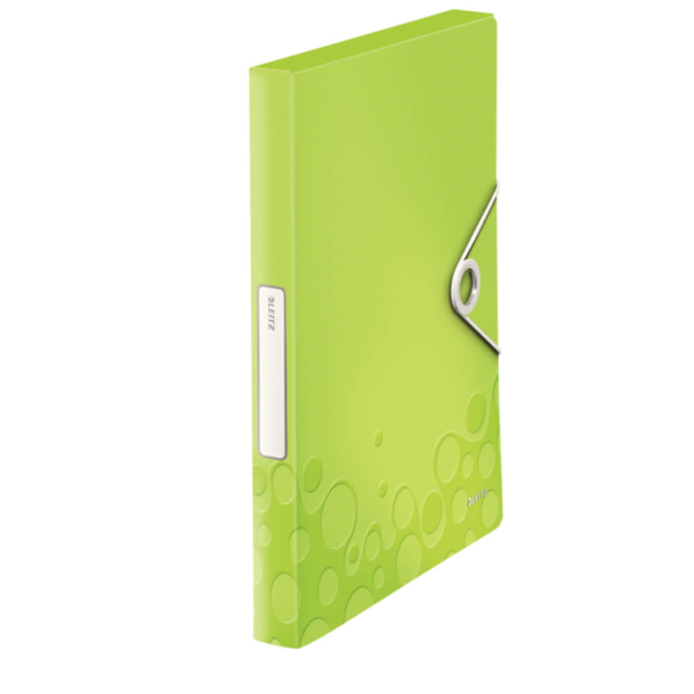 Mapa cu Elastic A4 Jumbo Leitz Wow, Verde Metalizat, Burduf 30 mm