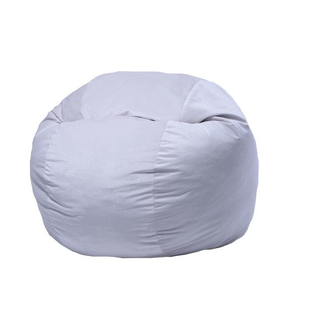 Fotoliu Puf PentruMediucopii (5-16 ani) Matusalem - Snowflake (Gama Plush Honey) umplut cu fulgi de burete memory mix®