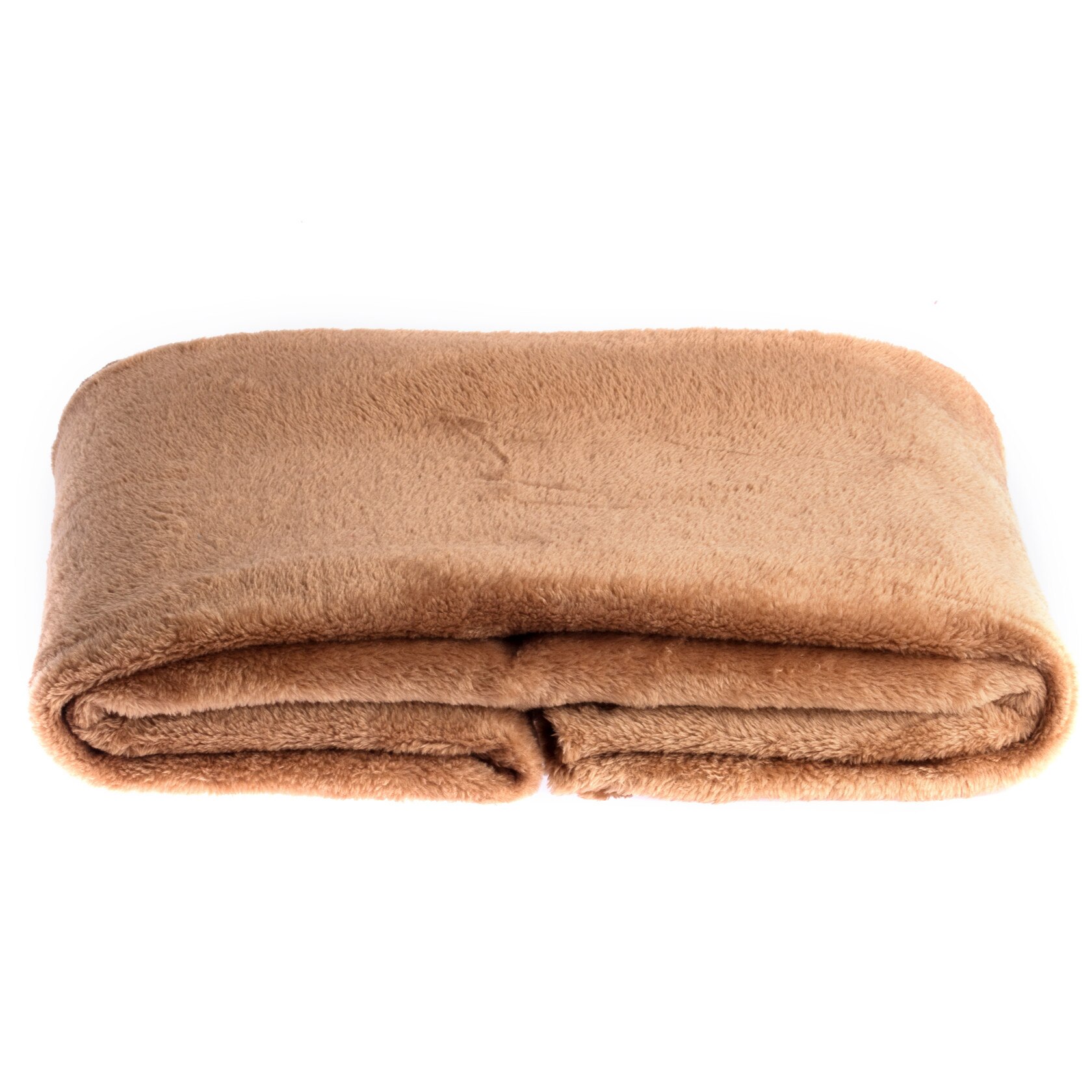 Tricotat Minky Plus, bilaterala, neteda, culoare Caramea, dimensiune 50 cm x 160 cm