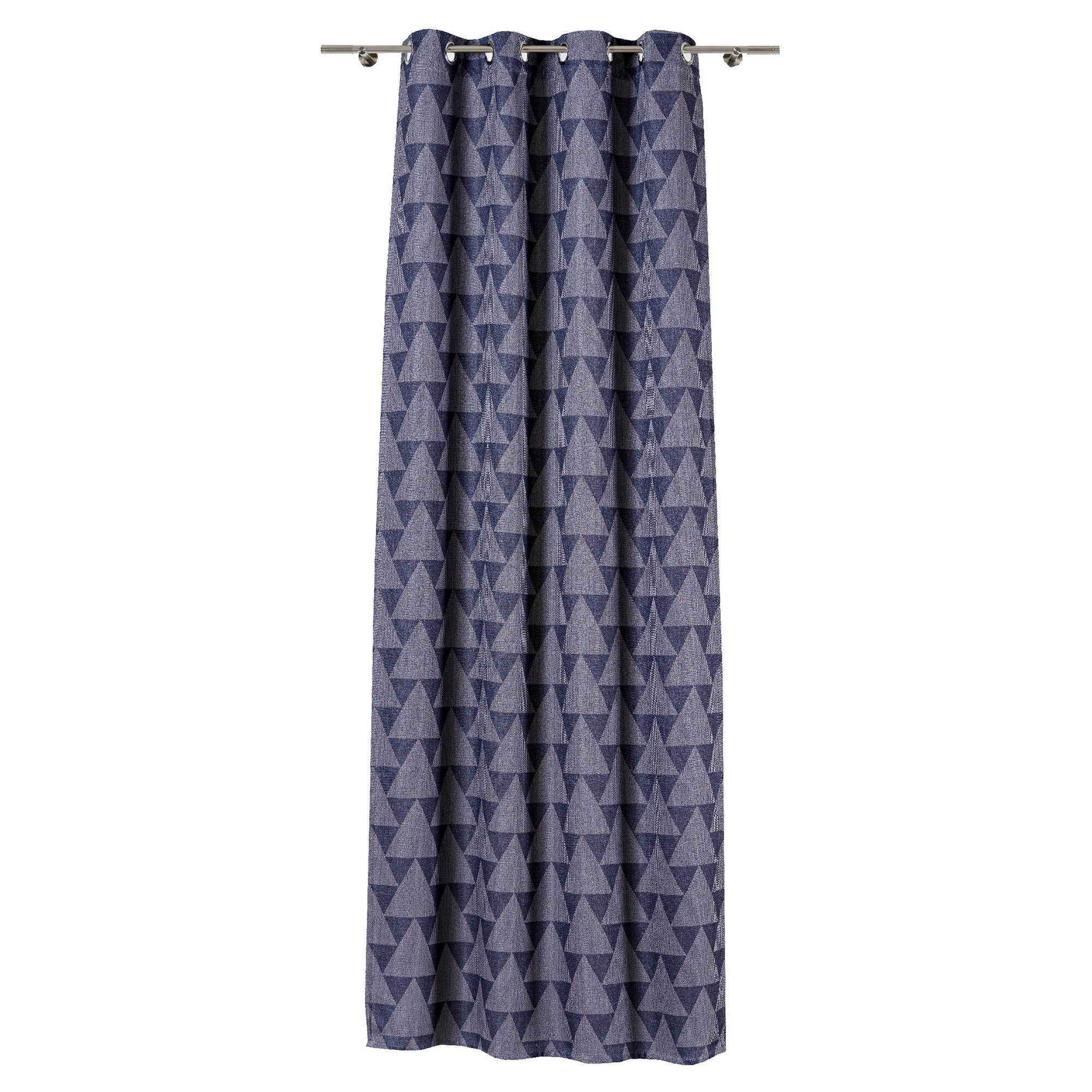 Draperie cu inele Zapata, Mendola Interior, 130x260 cm, Jacquard, Gri Petrol