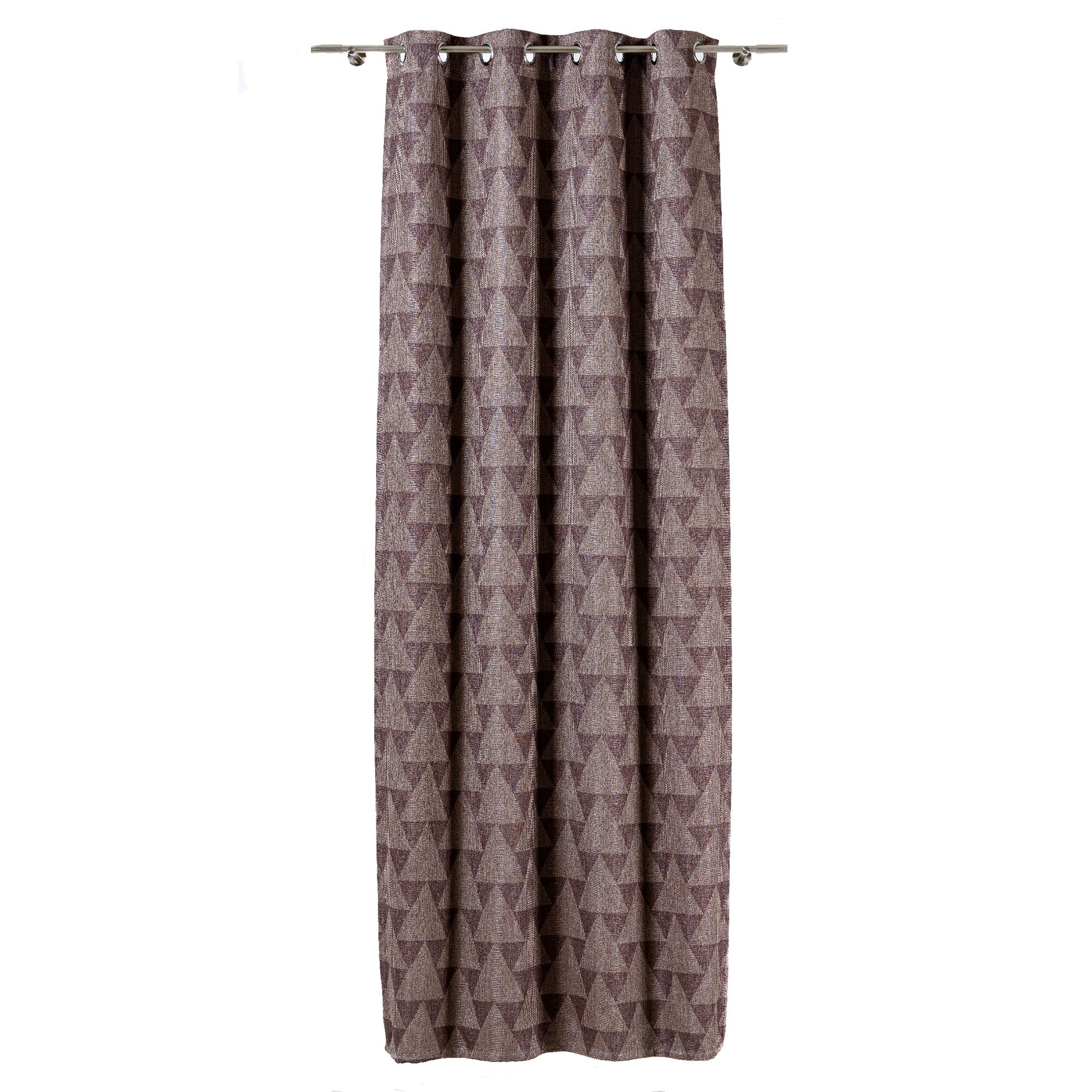 Draperie cu inele Zapata, Mendola Interior, 130x260 cm, Jacquard, Maro