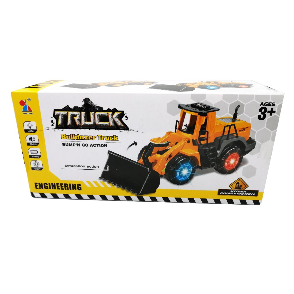 Buldozer cu baterii, 30 cm, Bump'n Go action, Vision