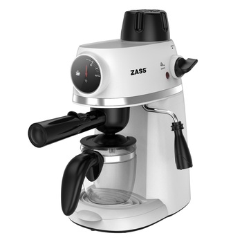 Espressor de cafea Zass ZEM 07 Alb, 800W, presiune 3,5 bari, 240ml, 2-4 cesti, Indicator temperatura apa Espressor de cafea Zass ZEM 07 Alb, 800W, presiune 3,5 bari, 240ml, 2-4 cesti, Indicator temperatura apa