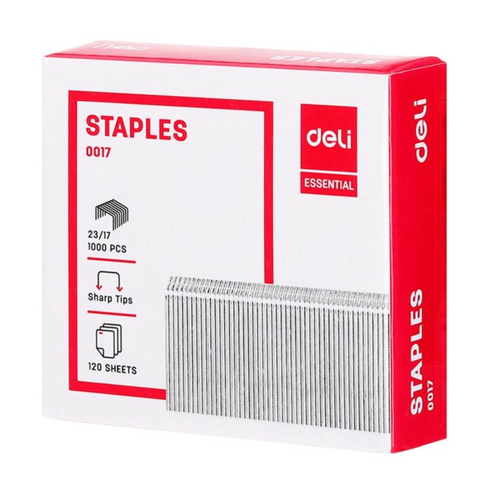 Комплект от 1000 метални телчета Deli 23/17, 120 листа