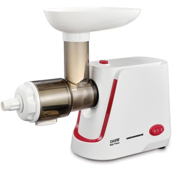 Masina de pasat rosii Heinner RedParadise HMP-1340WH, 1340W, rosii/fructe moi, functie reverse, capacitate de pasare: 48kg/h, Alb Masina de pasat rosii Heinner RedParadise HMP-1340WH, 1340W, rosii/fructe moi, functie reverse, capacitate de pasare: 48kg/h, Alb