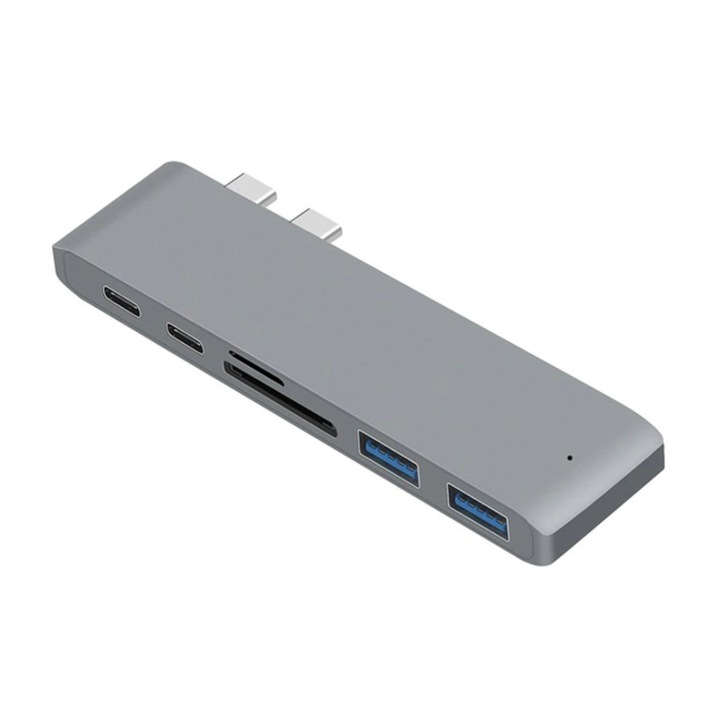 Компютърен адаптер Co2, 7в1, space gray