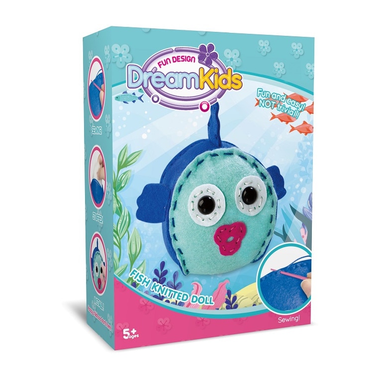 Set creatie perna pentru copii Model 2, Dream Kids, Peste
