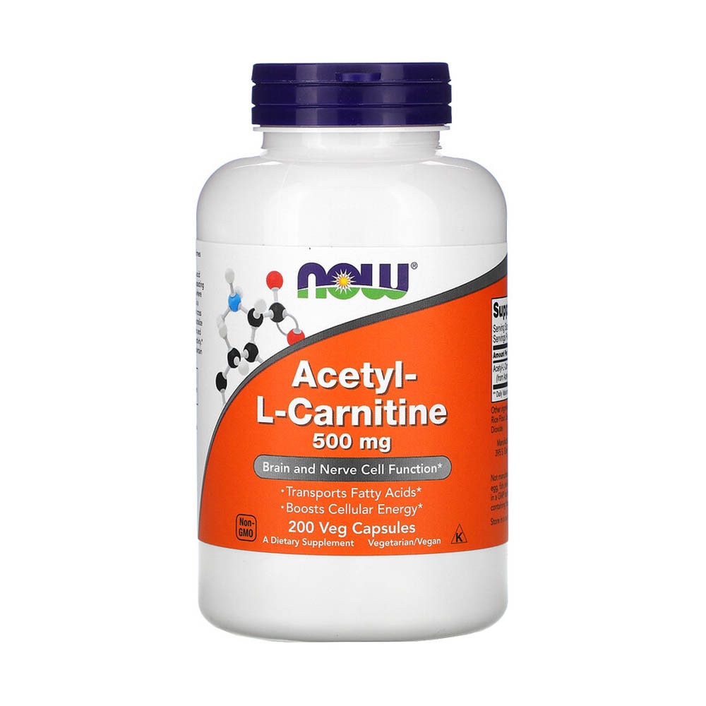 Acetyl LCarnitine, 500mg, Now Foods, 200 capsule eMAG.ro