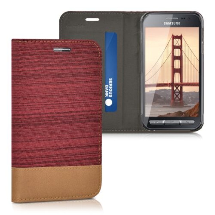 Калъф за Samsung Galaxy Xcover 3, текстилен, червен, 38237.20