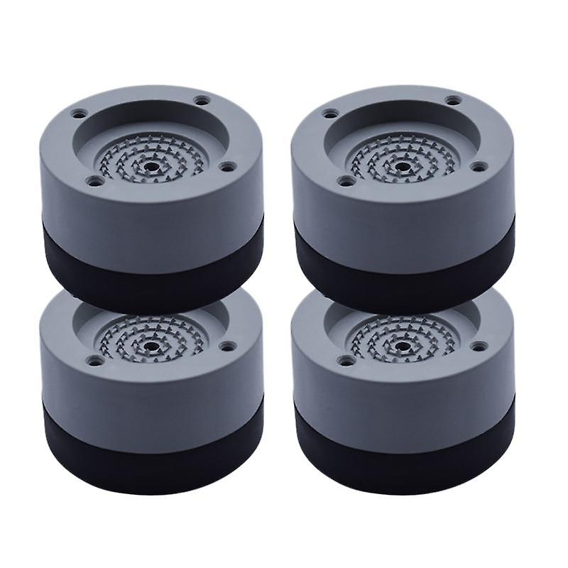Set 4 suporturi antivibratie pentru masina de spalat gri/negru, 7x3.5 cm