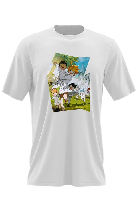 Мъжка тениска The Promised Neverland Emma Aventuri Fantasyv, Бял