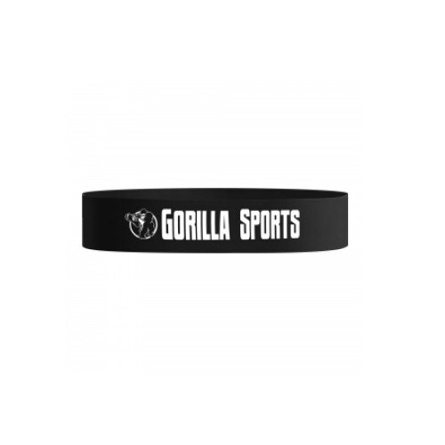 Banda fitness elastica, Gorilla Sports, Negru, 1,2mm