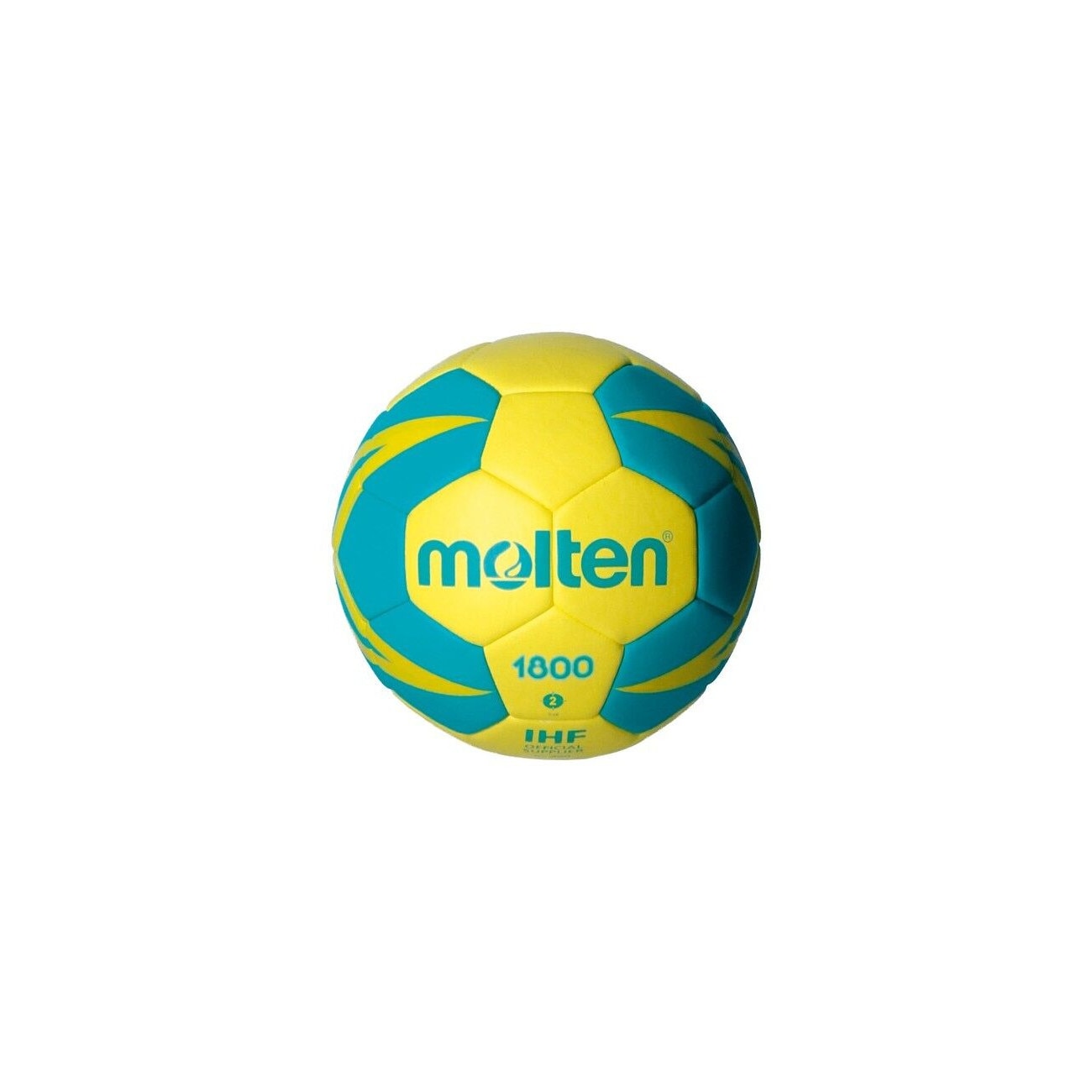 Minge de handbal Molten H2X1800-YG Blana Sintetica Marimea 2, Galben/Albastru