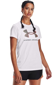 Under Armour, Tricou pentru antrenament Sportstyle, Alb/Portocaliu Under Armour, Tricou pentru antrenament Sportstyle, Alb/Portocaliu