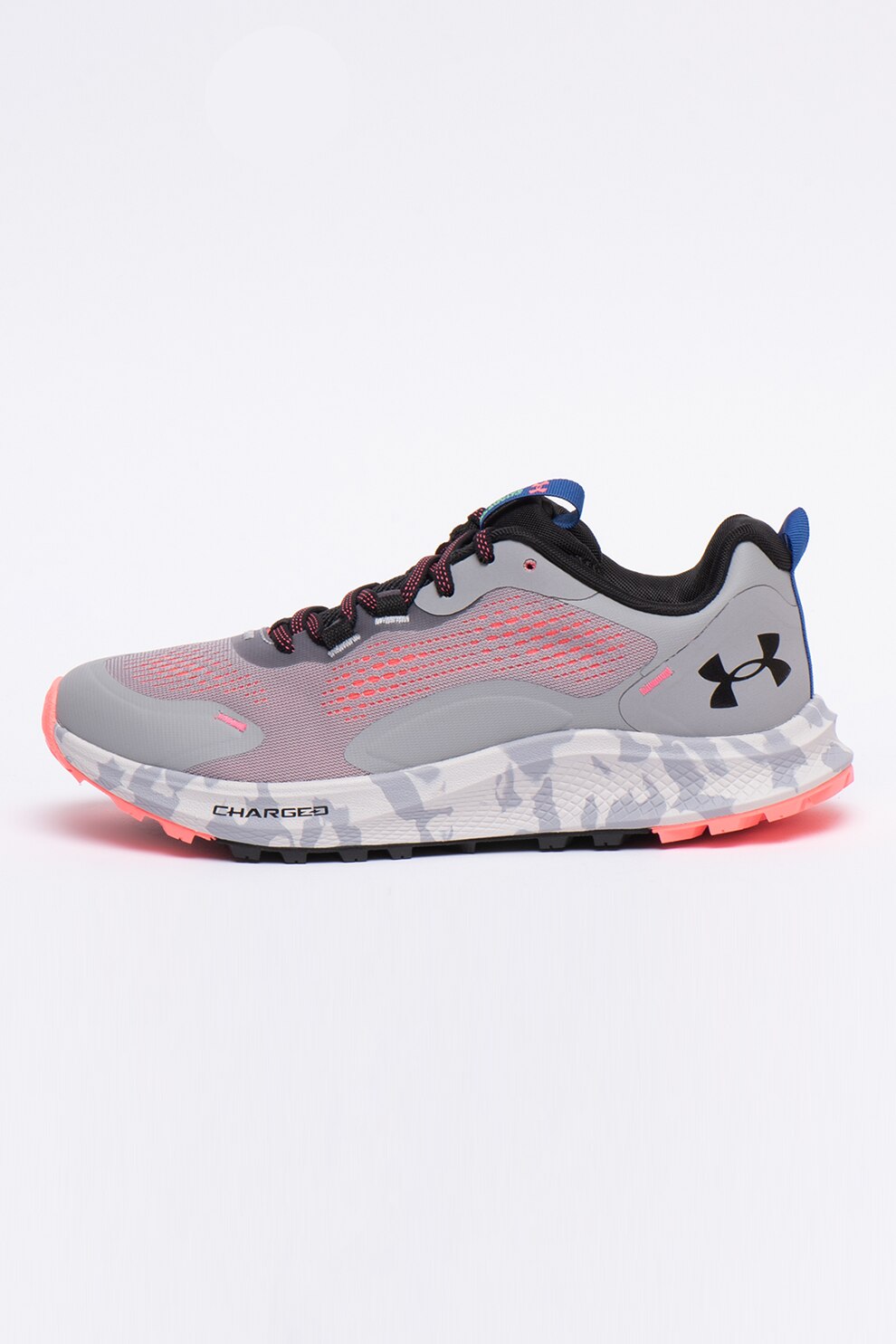 Under Armour, Pantofi pentru alergare Charged Bandit, Gri cenusa/Roz