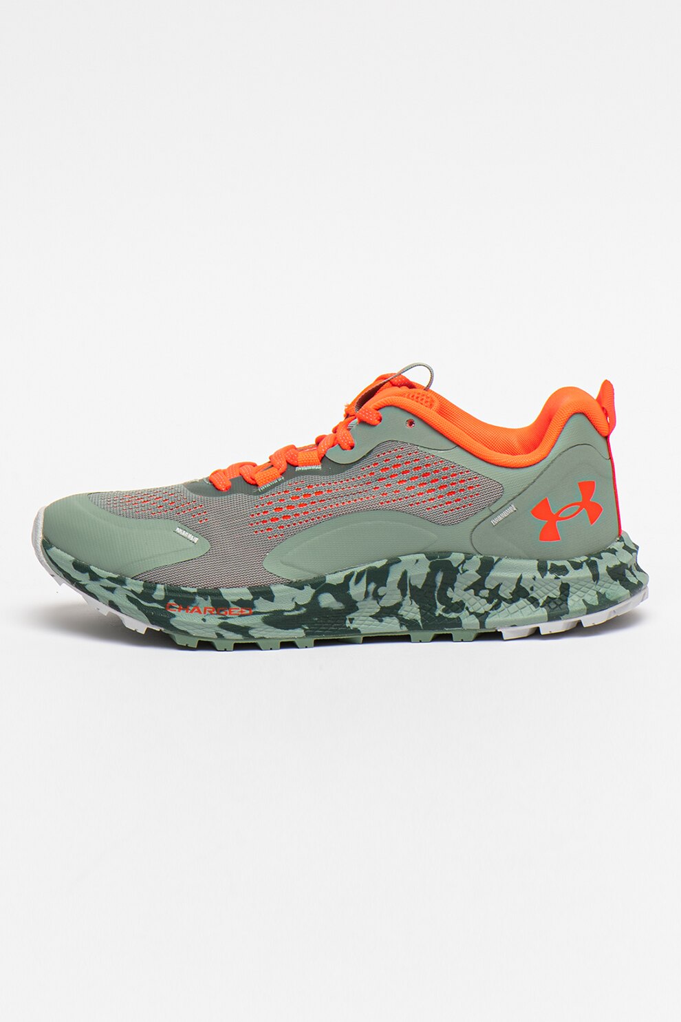Under Armour, Pantofi pentru alergare Charged Bandit, Verde sparanghel/Oranj neon