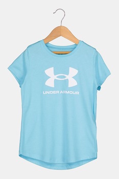 Under Armour, Tricou pentru antrenament Live Sportyle, Albastru pastel/Alb Under Armour, Tricou pentru antrenament Live Sportyle, Albastru pastel/Alb