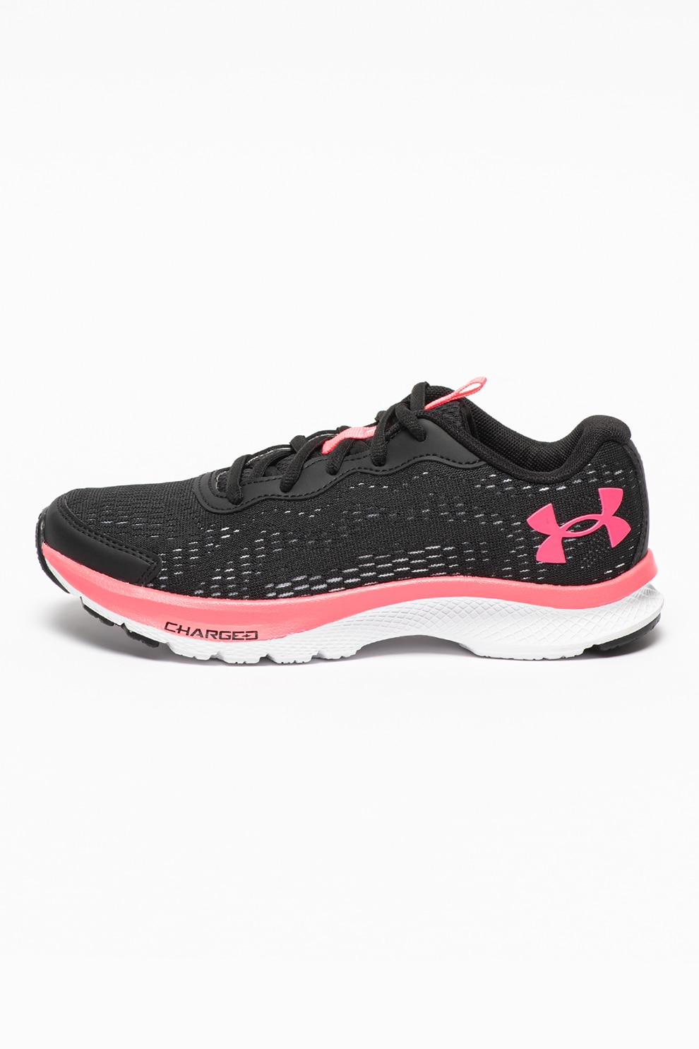 Under Armour, Pantofi de plasa pentru alergare Charged Bandit 7, Negru/Roz neon