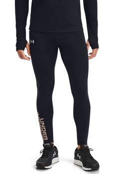 Under Armour, Colanti cu logo pentru alergare Fly Fast, NEGRU/MARO DESCHIS Under Armour, Colanti cu logo pentru alergare Fly Fast, NEGRU/MARO DESCHIS