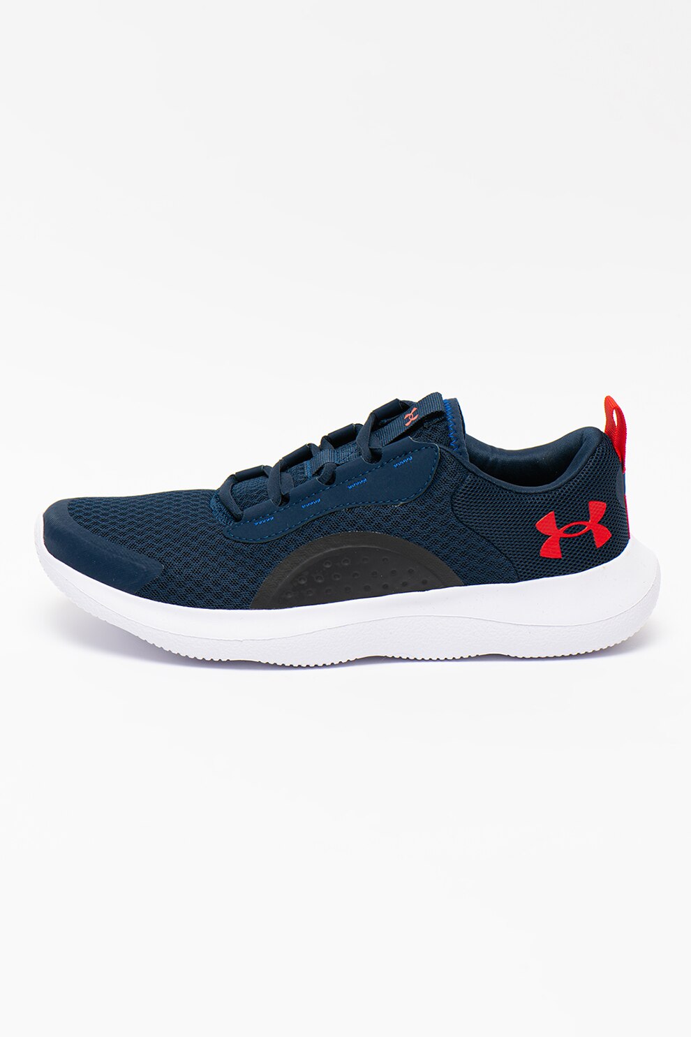 Under Armour, Pantofi sport cu insertii de plasa Victory, Bleumarin/oranj mandarina/negru