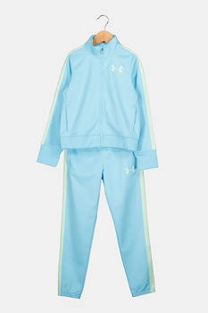 Under Armour, Trening cu fermoar si benzi laterale contrastante pentru fitness, Albastru deschis Under Armour, Trening cu fermoar si benzi laterale contrastante pentru fitness, Albastru deschis