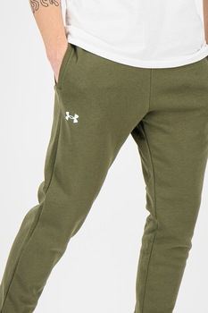Under Armour, Pantaloni cu detaliu logo pentru fitness Rival, Negru Under Armour, Pantaloni cu detaliu logo pentru fitness Rival, Negru
