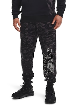 Under Armour, Pantaloni cu talie elastica, pentru fitness Rival, Negru/Gri Under Armour, Pantaloni cu talie elastica, pentru fitness Rival, Negru/Gri