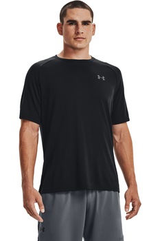 Under Armour, Tricou lejer cu maneci raglan pentru fitness Tech™, Negru/Gri Under Armour, Tricou lejer cu maneci raglan pentru fitness Tech™, Negru/Gri