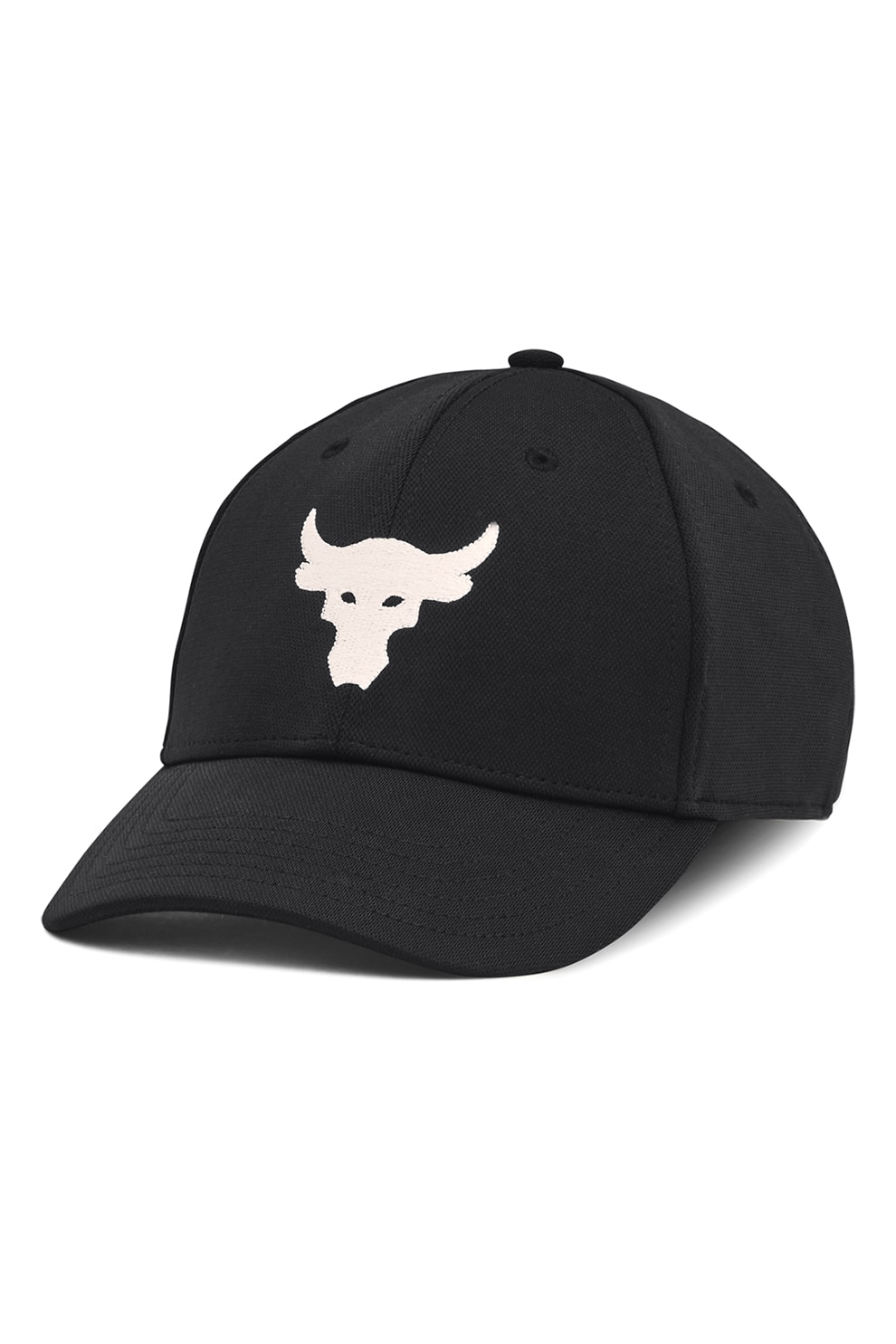 Under Armour, Sapca cu logo pentru antrenament Project Rock, Negru/Alb