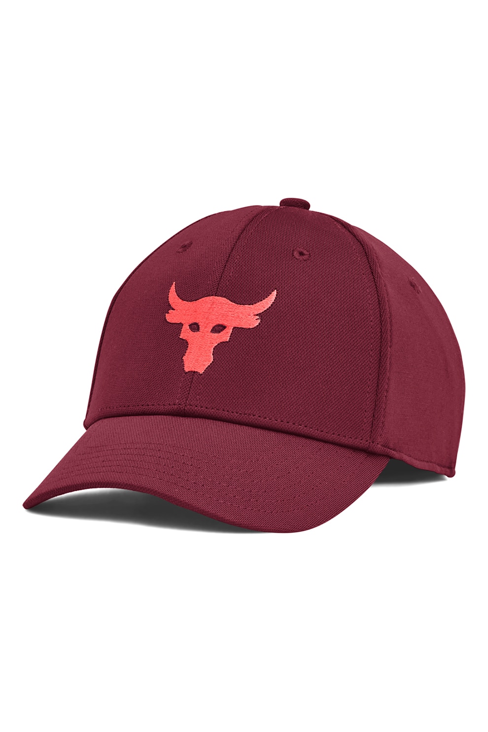 Under Armour, Sapca cu logo pentru antrenament Project Rock, Violet prafuit/Rosu stins