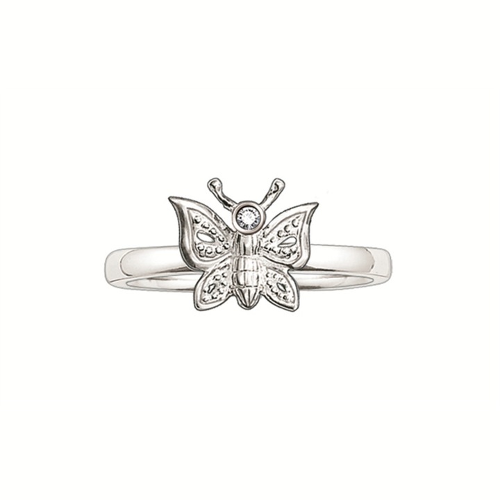 Сребърен пръстен с диаманти, Thomas Sabo SD_TR0005-153-14-48, размер 15, сребро