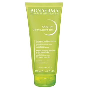 Gel de curatare spumant activ Bioderma Sebium pentru ten mixt/gras, 200 ml Gel de curatare spumant activ Bioderma Sebium pentru ten mixt/gras, 200 ml