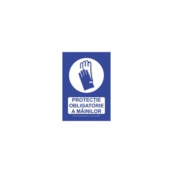 Protectia obligatorie a mainilor - Indicator de obligativitate S5001, PVC (Komatex) 3 mm, 140x200mm Protectia obligatorie a mainilor - Indicator de obligativitate S5001, PVC (Komatex) 3 mm, 140x200mm