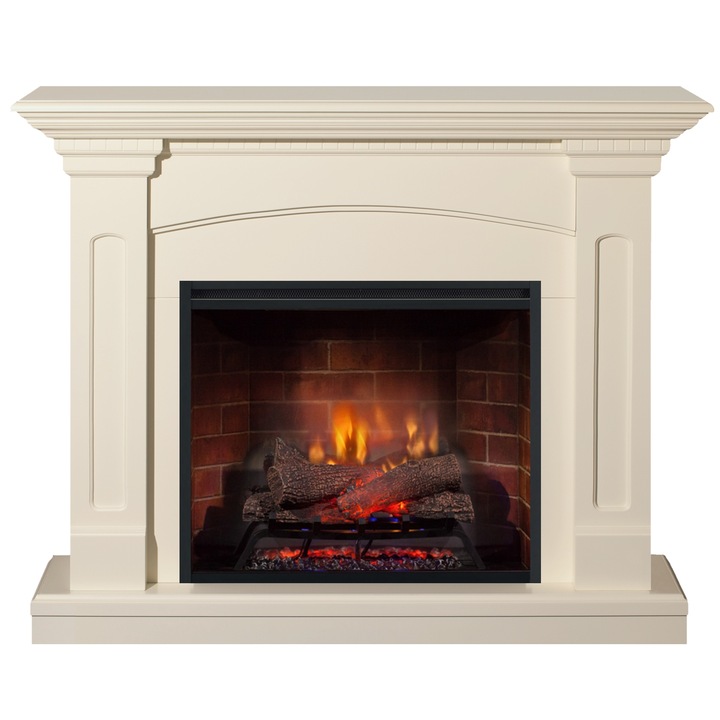 Semineu electric Alabaster Antichizat cu focar electric 3D Dimplex Revillusion 30 si sunet