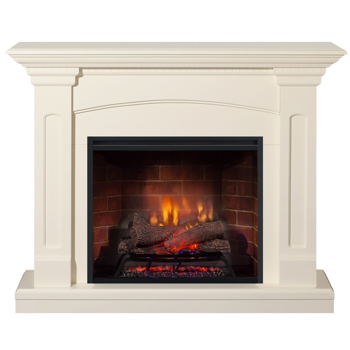 Semineu electric Alabaster Vanilie cu focar electric 3D Dimplex Revillusion 30 si sunet