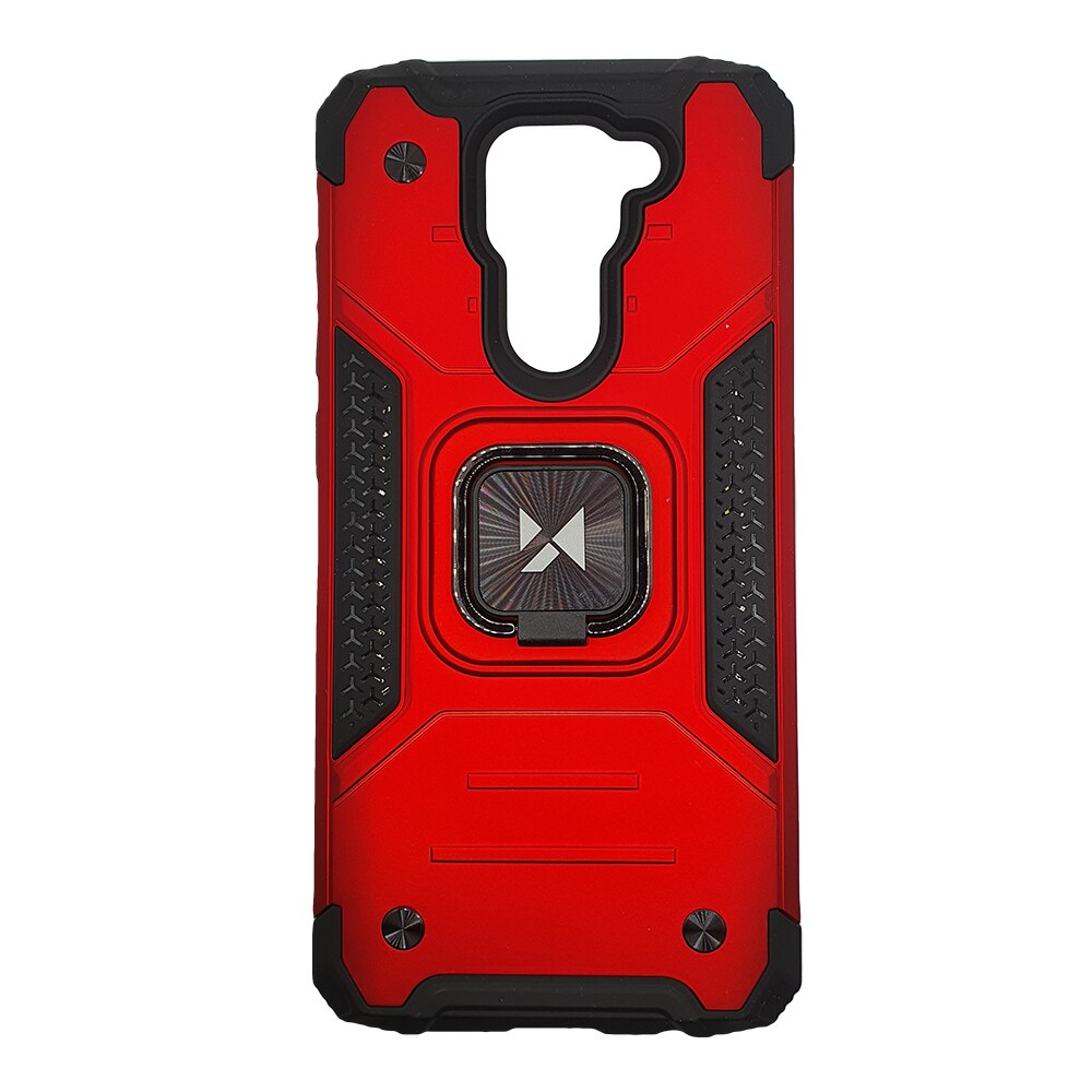 Husa Compatibila Xiaomi Redmi Note 9 / Xiaomi Redmi 10X 4G, Ring Armor Case Kickstand, Wozinsky, Rosu