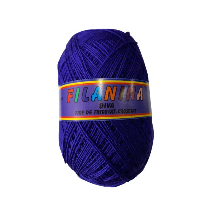 Fir tricotat, Filanina , 100% Acryl diva, Indigo 620, 300m/100g